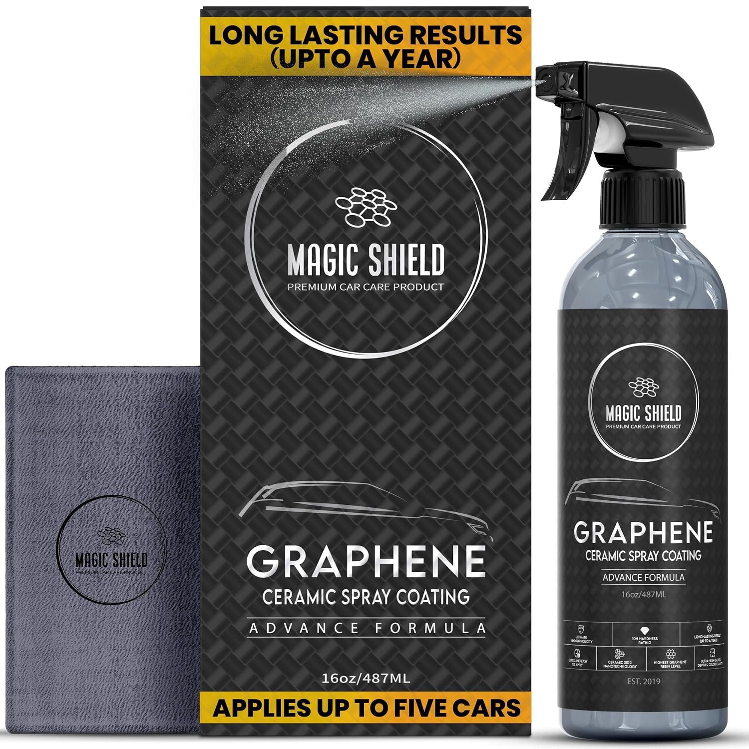Magic Shield Graphene Ceramic Spray Coating bottle for cars