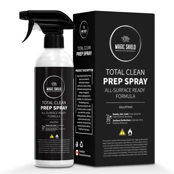 Magic Shield Prep Spray removing oils before ceramic coating