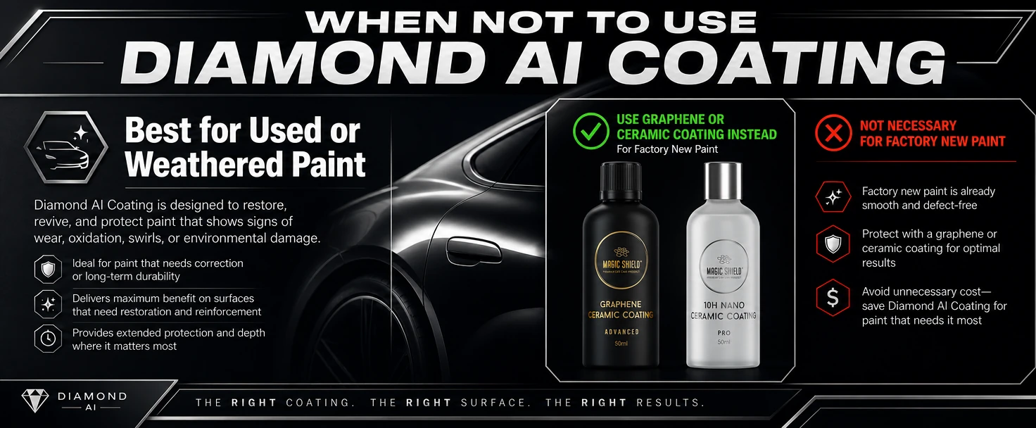 When Diamond AI Coating should and should not be used