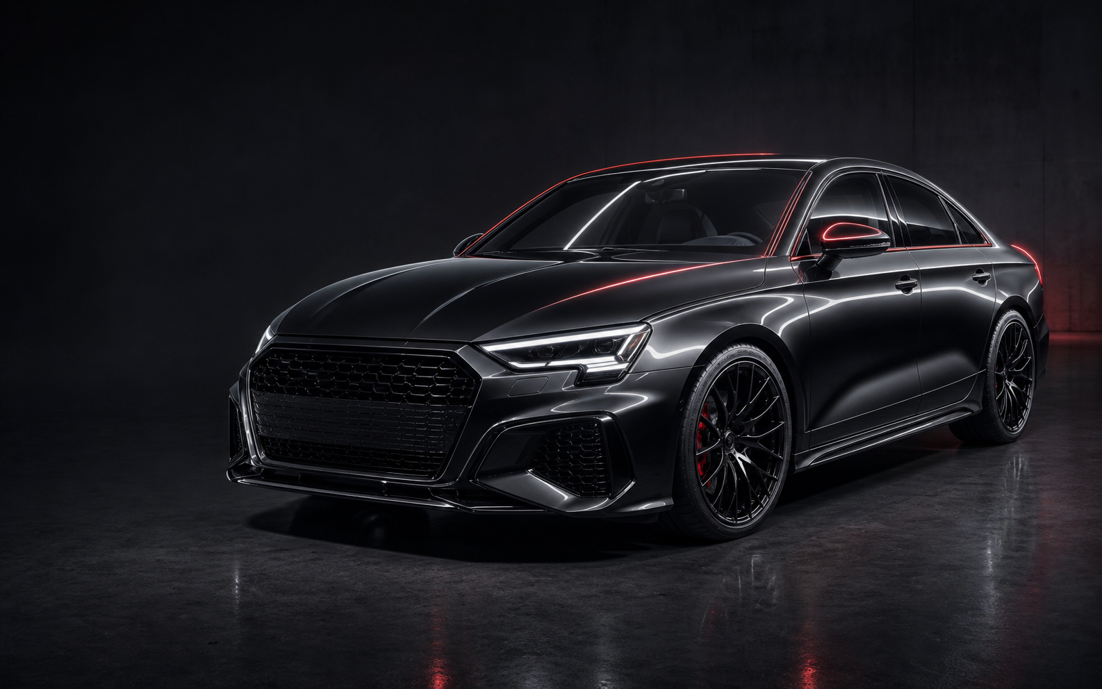 Premium black vehicle showing paint, headlights, glass, wheels, and exterior trim suitable for ceramic coating