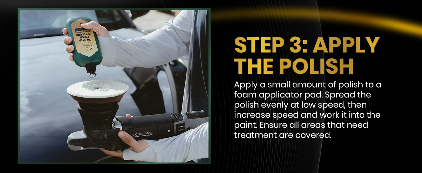 Work the polish over a small paint section
